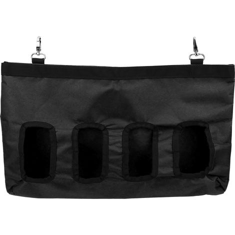 Sac à foin grande capacité pour lapin, distributeur suspendu pour petits animaux, 46x4x28cm, noir (1/5)