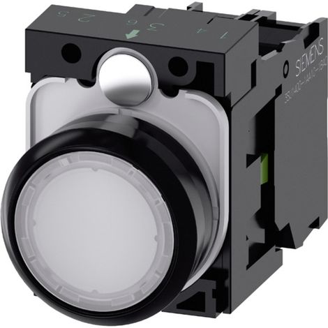 Siemens 3SU11020AB601BA0 3SU1102-0AB60-1BA0 Leuchtdrucktaster Frontring Kunststoff, Betätiger flach (1/4)