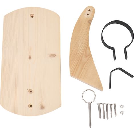 Supporto in legno per prosciutto, stabile supporto in legno di pino per tagliare e affettare prosciutto italiano e spagnolo S. (1/5)