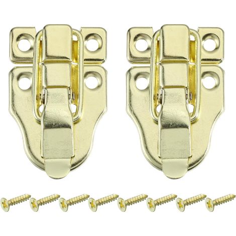 Serrures pour bagages, boîtes et valises, serrure à bec de canard avec vis de montage, argent, 2 pièces