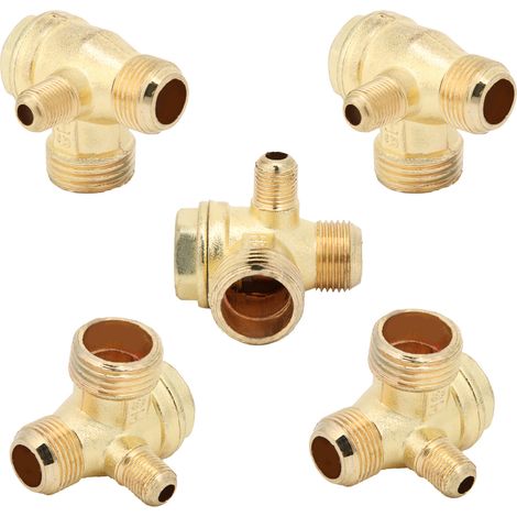 5 Pièces Valve Anti-Retour pour Compresseur 1/2x3/8x10 Biseauté Alliage Zinc Accessoires Pompe à Air (1/5)