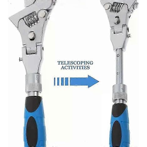Clé à cliquet 5 en 1 universelle pour l'entretien, pliable à 180°, longueur réglable, couple ajustable et tête rotative - JXLGV (1/5)