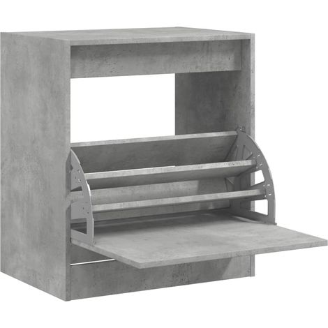Maison Exclusive - Scarpiera Grigio Cemento 60x42x69 cm in Legno Multistrato