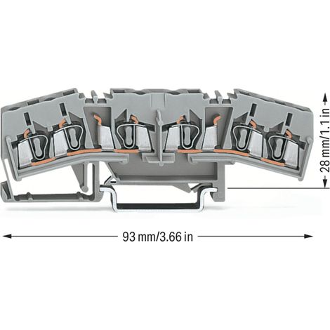 WAGO Doppelstockklemme 280-675 grau 2,5mm² 50 Stk