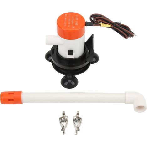 12v 350GPH Livewell Pump, Live Bait Tank Aerator Pump, Submersible Cartridge Boat Bilge Pump for Marine Boats. (1/5)