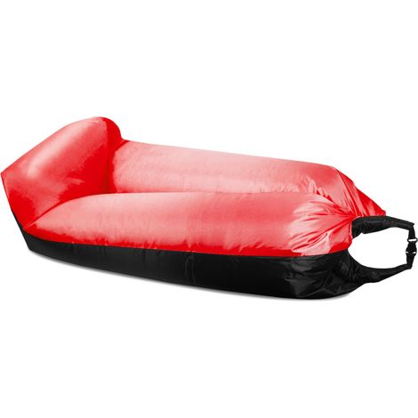 Aga Aufblasbarer Lazy Bag 230x70 cm Schwarz/Rot (1/4)