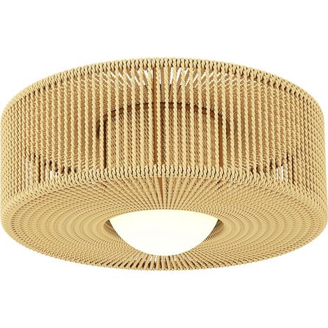 Plafonnier - Abat-jour En Corde De Chanvre - Douille G9 - Pour Salon Chambre Couloir - Ø30 X H16 Cm - 1 Pièce (1/5)