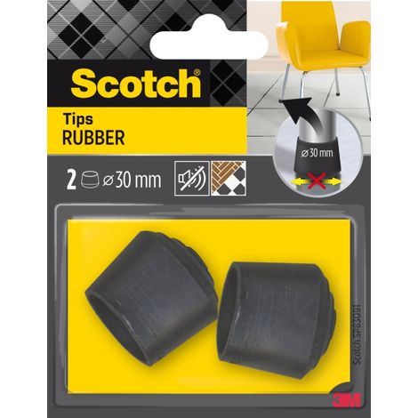 Las conteras de goma Scotch® son nuestras fundas negras fabricadas con goma diseñadas para las patas de los muebles para evitar que rayen los suelos