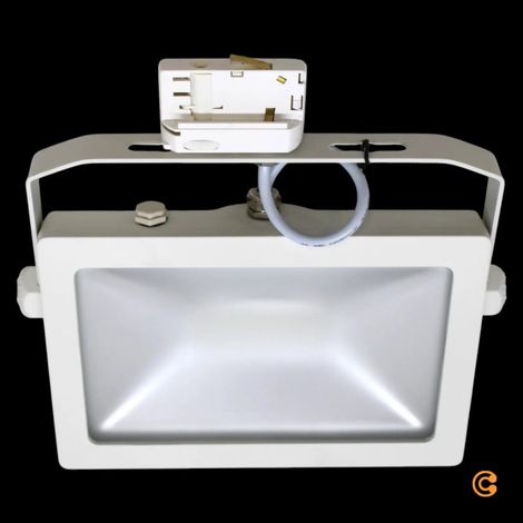 [NEUWERTIG] B-Ware Deko Light Led Strahler Flutlicht 3 Phasen Schienensystem Smd 4000 K Alu Weiß