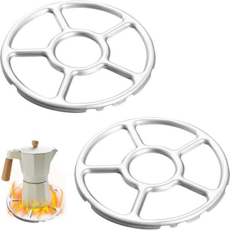 2 Pièces Réducteur Gaz En Métal Pour Plaque De Cuisson - 15.5Cm Diagonale - Support Universel Pour Carafes Et Petits Récipient (1/4)