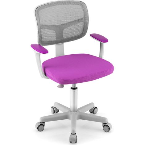 Sedia da ufficio per bambini regolabile in altezza 54 x 50 x 80-91,5 cm con regolazione ergonomica della postura stile contemporaneo PVC viola 200011126