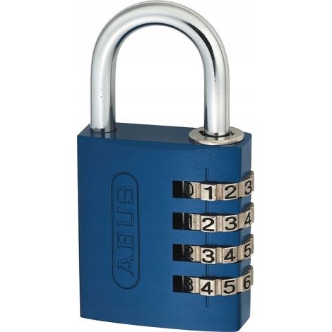 Candado de combinación Abus 724/40 con código variable para taquillas de gimnasio, azul (1/5)