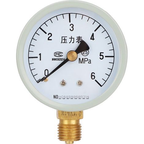 Robinet de dérivation triple avec manomètre de pression liquide antichoc CT-488 (Jauge de pression) (1/4)