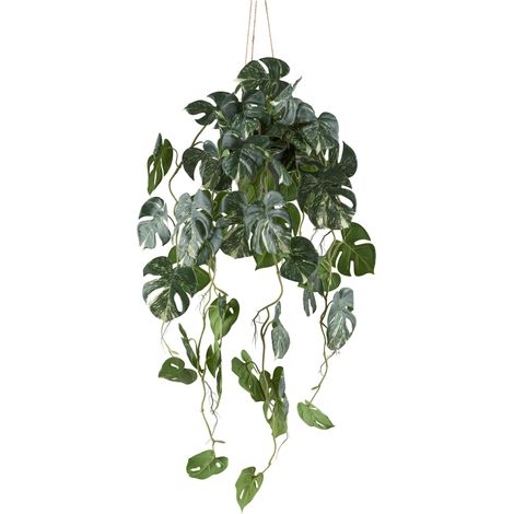 Mömax Kunstpflanze Splitphilodendron II Grün/Weiß (1/3)