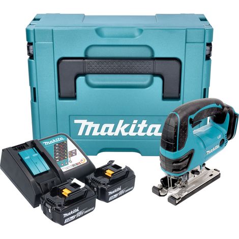 Makita DJV 180 RFXJ Akku Stichsäge 18 V 135 mm + 2x Akku 3,0 Ah + Ladegerät + Makpac (1/5)