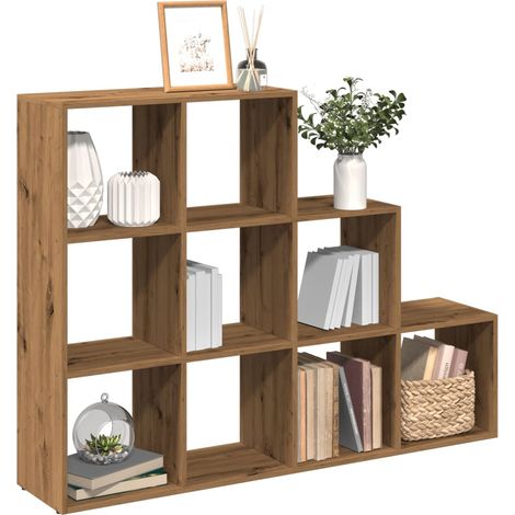 Raumteiler-Bücherregal 3 Stufen Artisan-Eiche 137,5x29x103,5 cm