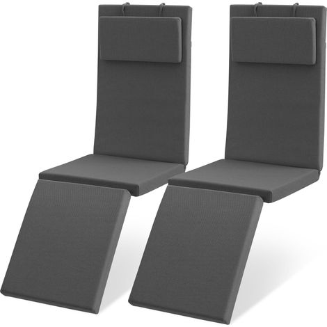 2x Outdoor Deckchairauflage QD-DC 175x45x5cm Anthrazit