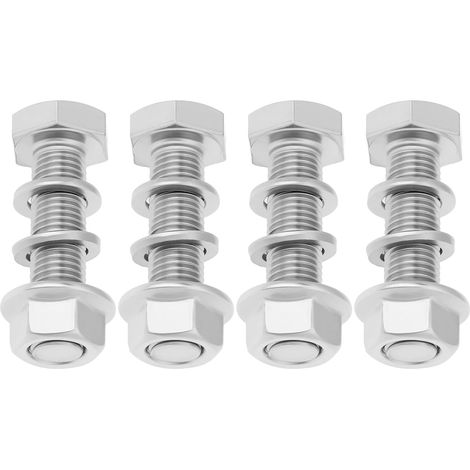 Kit de 4 Boulons écrous Et Rondelles M10x1,25x40 Mm en Acier Inoxydable pour Collecteur D'échappement Destiné à L'installation (1/5)
