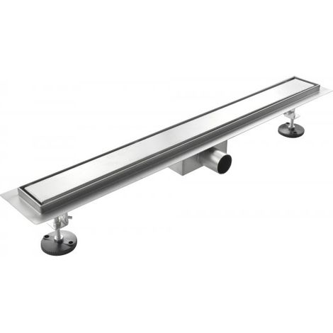 Canalina di scarico, doccia in acciaio inox, ispezionabile, piastrellabile Sicena Pavias 120x7cm (LxP)