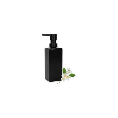 Distributeur de savon, de liquide vaisselle, avec plateau, distributeur de savon et de liquide vaisselle, distributeur de shampoing, 350 ml, noir pour cuisine et douche (1/4)