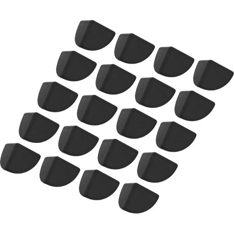 CSPARKV 20 Pièces Silicone Bureau Coin Protecteurs Coin Bord Protection Coin Noir Laveuse Fenêtre Meubles Anti Collision Coin (Le noir) (1/4)