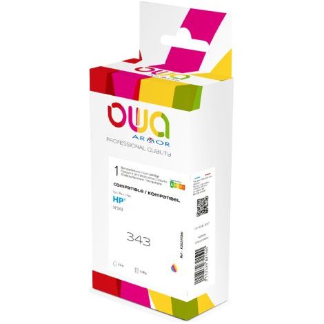 Cartouche d'encre remanufacturée OWA - standard - 3 Couleurs - pour HP 343