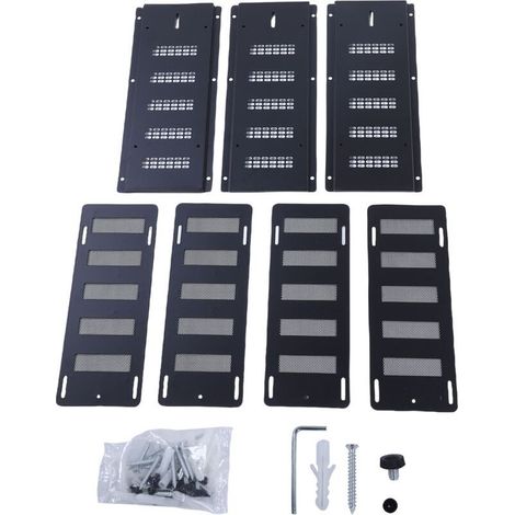 Lot de 3 grilles d'aération pour vide sanitaire, idéales pour les fondations, garages, combles et autres travaux de rénovation. Grille d'aération extérieure de 40,6 x 16,5 cm (16 x 6,5 pouces) pour ré (1/5)