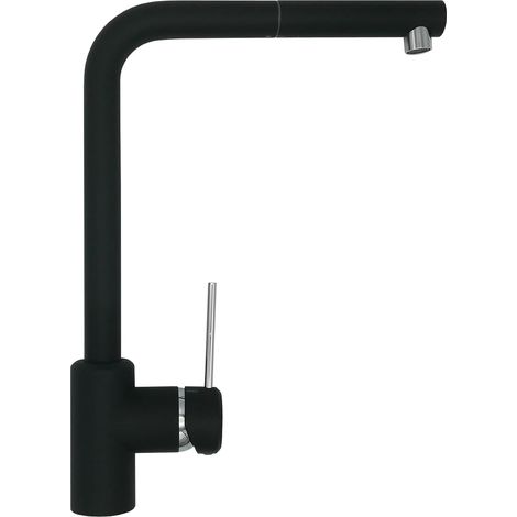 MISCELATORE MONOCOMANDO LAVELLO CON DOCCIA ESTRAIBILE LINEA PIN- Nero Opaco- ARGO- pezzi 1