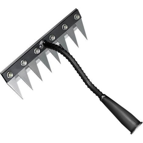 Applicable Rateau de Désherbage, Rateau Jardin, Outillage de Jardin, Râteau de Désherbage de Jardin en Acier Au Carbone, Outil Manuel des Mauvaises Herbes Remover, Griffe de Jardin, 8 Dents (1/5)