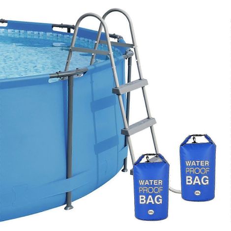 Échelle et marchepied universels pour piscine, lestés (20 L), remplissage facile et rapide de sable, sac étanche en PVC 250D (1/5)