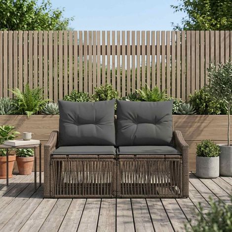 Teenpull – Garten-Sofa 2-Sitzanzahl Grau Poly-Rattan (1/5)