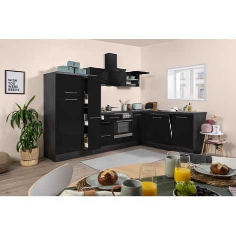 Cuisine Kitchenette d'angle Chêne Noir Amanda 290 x 200 cm Respekta Premium