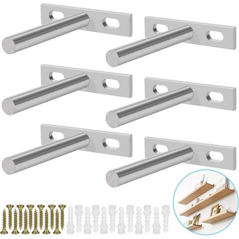 Support d'étagère flottante invisible 75 mm (3 pouces) pour étagère murale, robuste et dissimulée. (1/5)