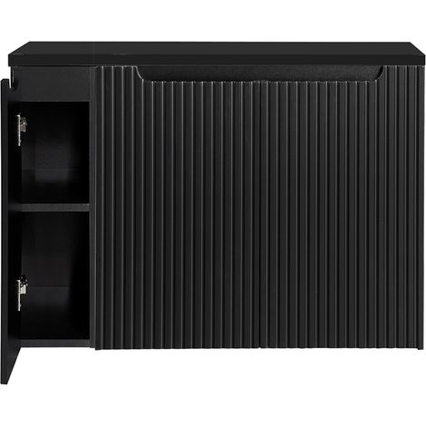 Waschtisch-Unterschrank 100cm, in schwarz, NEWPORT-56-BLACK (1/5)