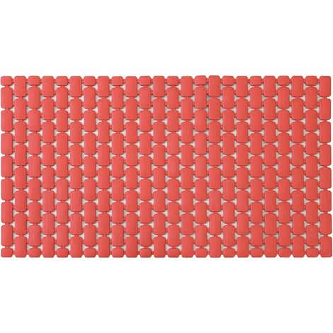 Tappetino antiscivolo doccia rosso 40x73 cm in plastica Spring (1/5)