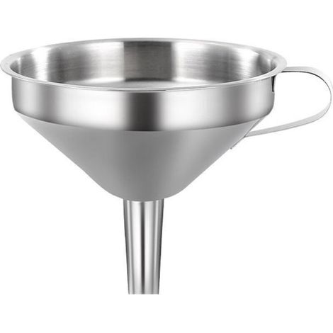 Edelstahltrichter mit herausnehmbarem Filter, 13 cm, silber (1/5)