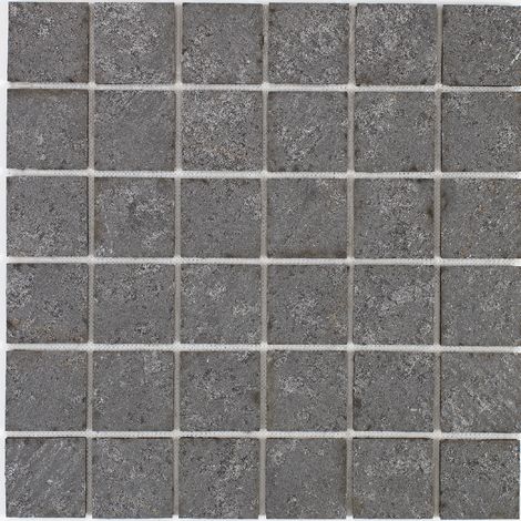 Mosaïque en pierre naturelle 30 x 30 xm - carreau 5 x 5 cm roche de mer