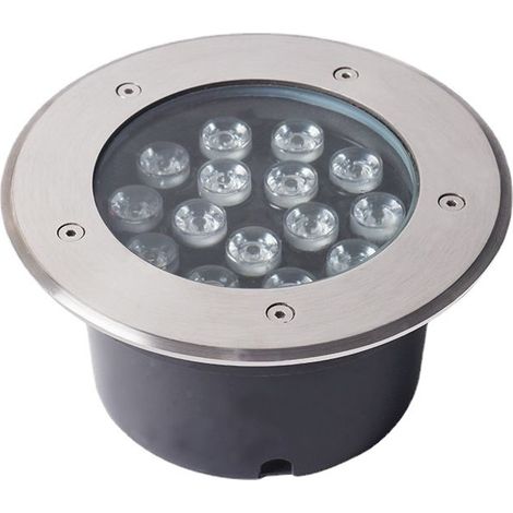 Spot LED de puits de lumière encastrable IP67 en verre trempé, 15 W lumière jaune, pour jardin, allée et terrasse étanche (1/5)