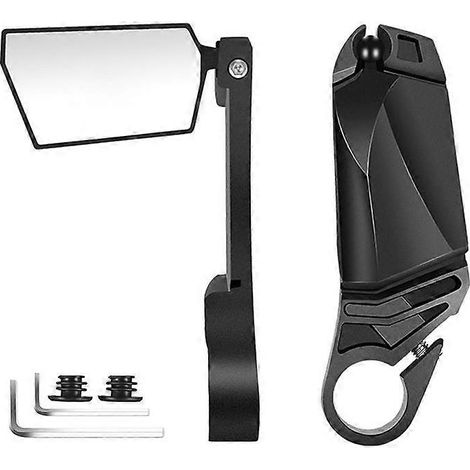 Rétroviseur de vélo à fixation sur guidon, rétroviseur arrière de vélo réglable et rotatif à 360°, rétroviseur à fixer sur le guidon (1/4)