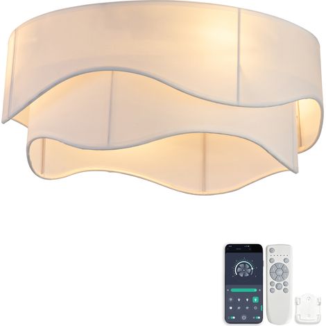 Moderner 19-Zoll-Deckenventilator, ABS-Flügel, doppelte Steuerung über App und Fernbedienung, six-speed reversible fan settings, ideal for bedrooms and nurseries (1/5)