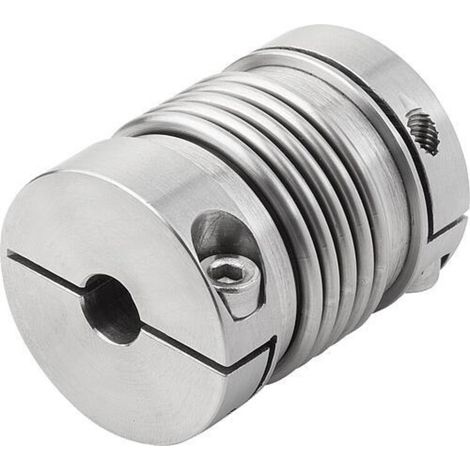 KIPP Metallbalgkupplung Gr.5 6mm x 6mm 25mm Edelstahl (1/3)
