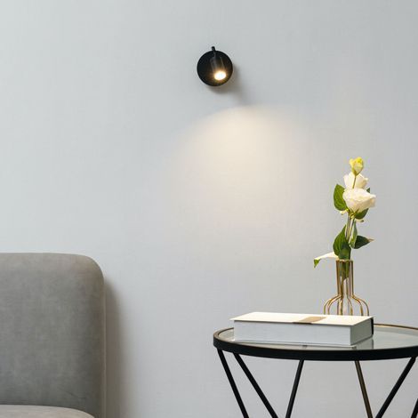 Liseuse murale noire LED - Minoa (1/5)