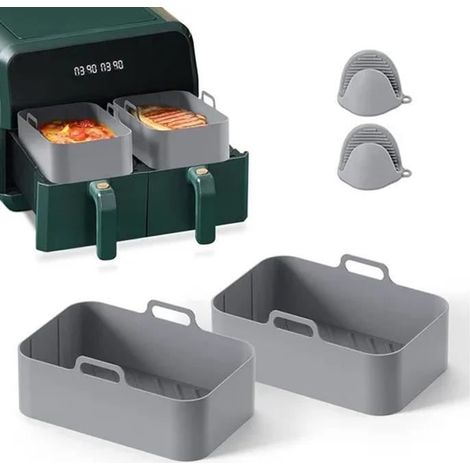 Doublure en Silicone - FOLAYA - 2 Pièces - Antiadhésif - Résistant à la chaleur - Compatible Friteuse à Air (1/4)