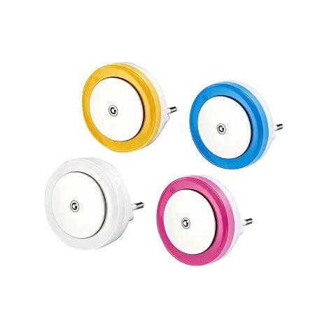 4PCS LED Night Light with Dusk Sensor Auto Dimming Function Compact and Energy Saving Design for Bedroom Bathroom Kitchen and Corridor Soothing Indirect Light (1/5)