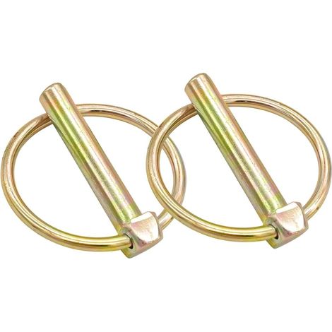 CCYKXA 4 Pièces Goupilles Clips, Goupille De Lynch Avec Anneau, Assortiment De Goupilles Clips Rond Sécurité, Goupille De Lynch Pour Remorque Tracteur Agricole, ,Pour Véhicules Agricoles(M6)