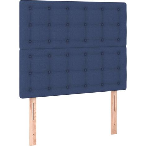 Maison Exclusive - Cabecero de cama azul 100x5x118/128 cm Tela (1/5)