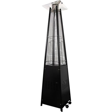 Stufa a Fungo a Gas Max 13kW Fiamma Viva Verticale 52x52x227 cm Pyramid Nero (1/5)