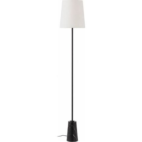Lampadaire en marbre noir et métal - noir marbré (1/5)