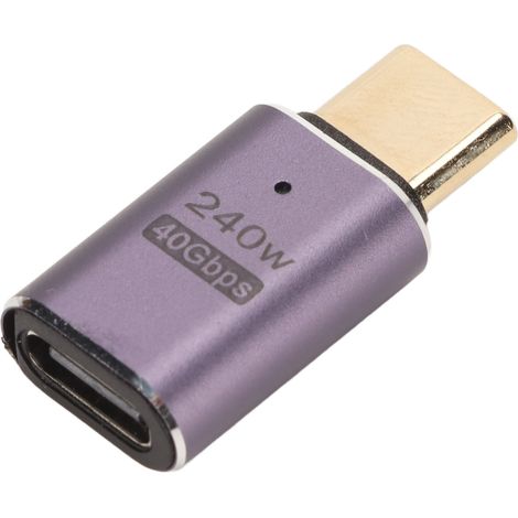 USB-C auf USB4 40 Gbit/s 8K PD 240 W Schnellladeadapter aus Aluminium für Computer und Smartphone (1/5)