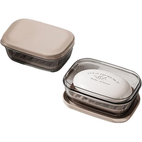 Porte-savon de voyage portable avec couvercle, étanche et hermétique, pour la maison, la salle de bain, le camping et autres activités de plein air. (1/5)